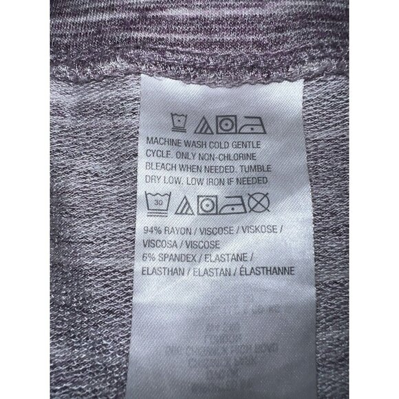 LOGO LOUNGE Womens Heather Purple Wide Leg Pull On Capri Pants Sz 1X - Picture 9 of 10